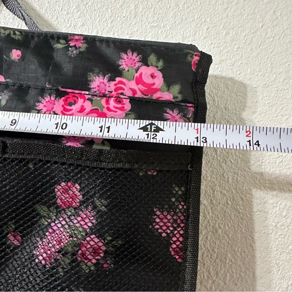 Vercord Purse Organizer Insert Handbag‎ Organizer in Black Red Flower L - Picture 5 of 6
